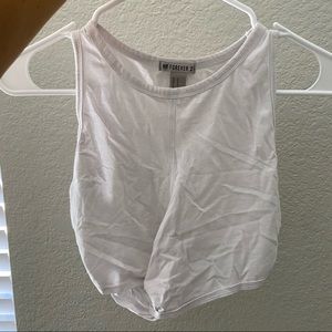 Tank top with cross tie in front